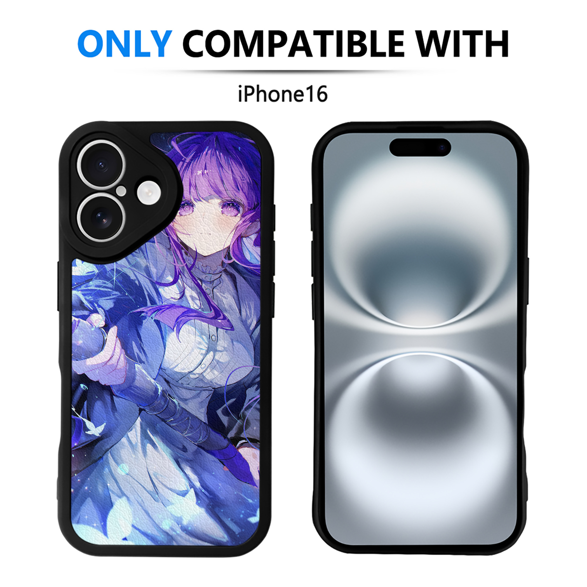 （画像用） 葬送のフリーレン Frieren 【iPhone 16シリーズ対応】シリコンスマホケース（レザー調） 材質：シリコン